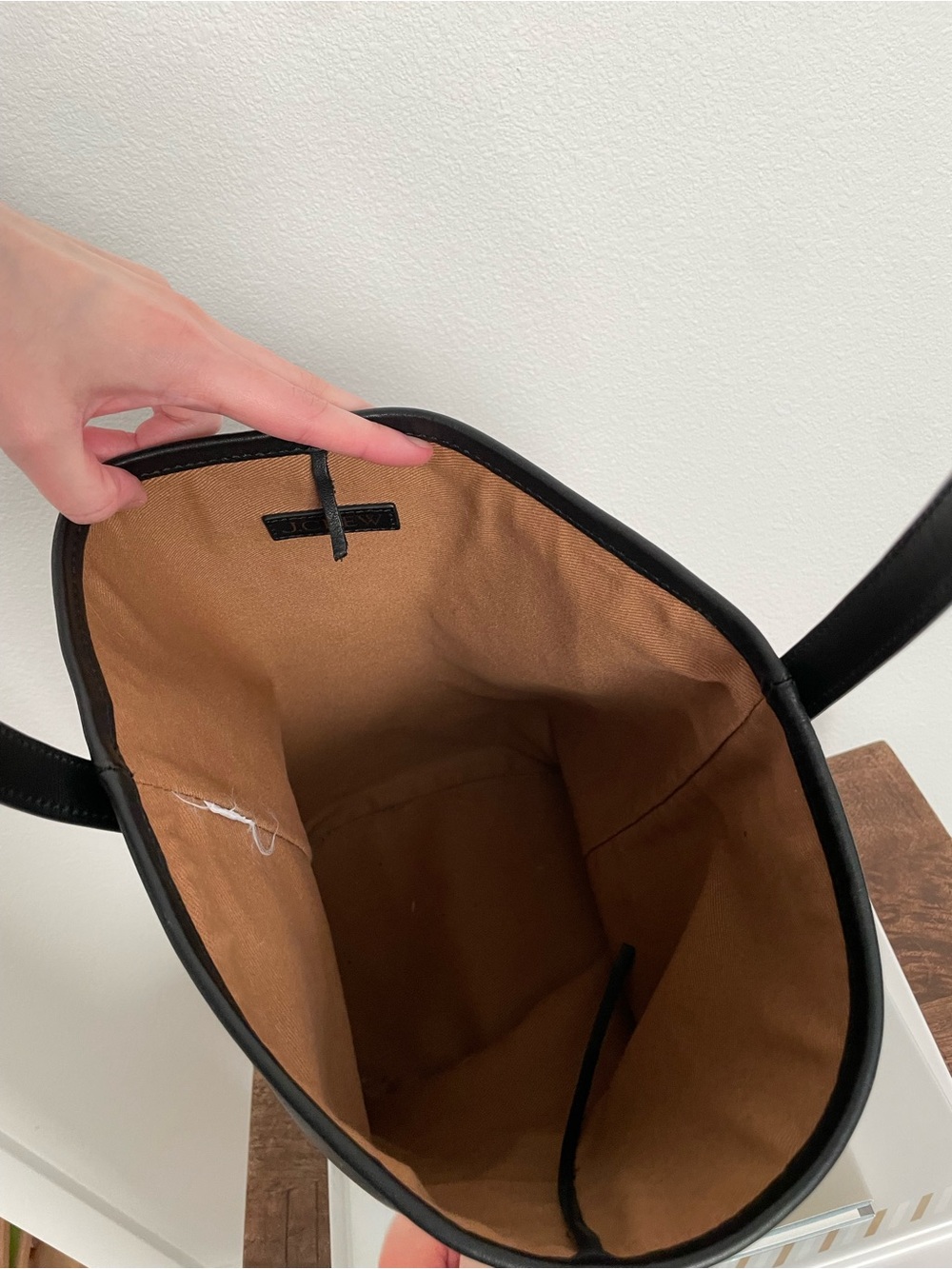 J. Crew Berkeley Bag Black Leather Bucket Bag - Picture 10 of 11